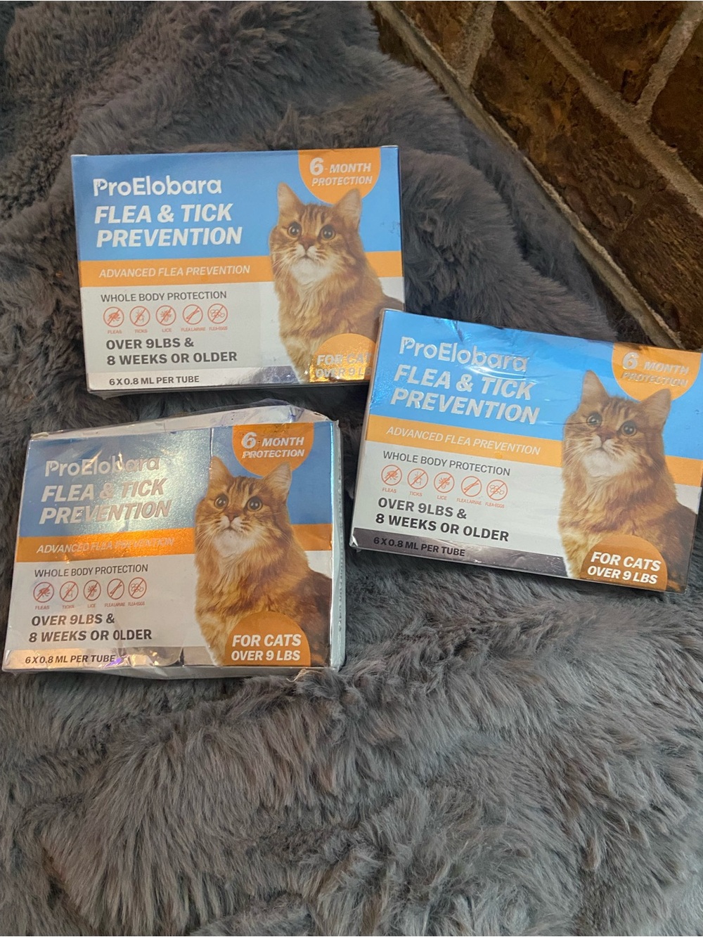 ProElobara Flea & Tick Prevention for Cats Over 9 lbs bundle